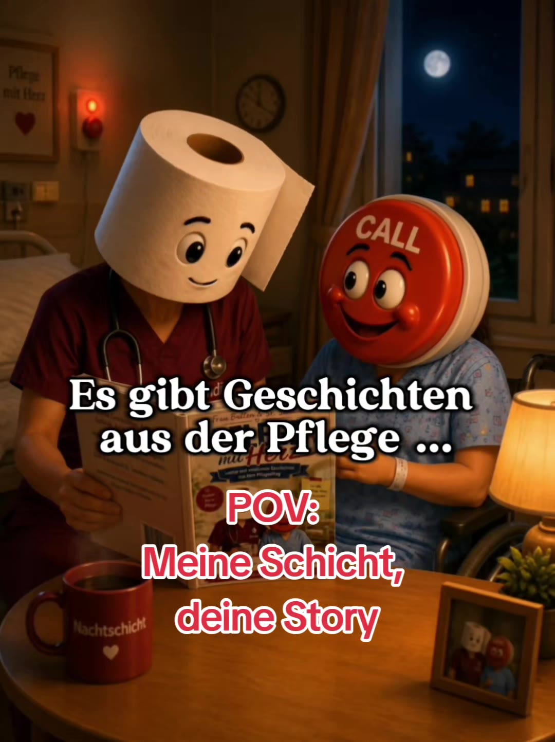 Geschichten aus der Pflege – die vergisst man nie – Pflegevideo aus dem Pflegealltag mit Sr. Simdia und Frau Button