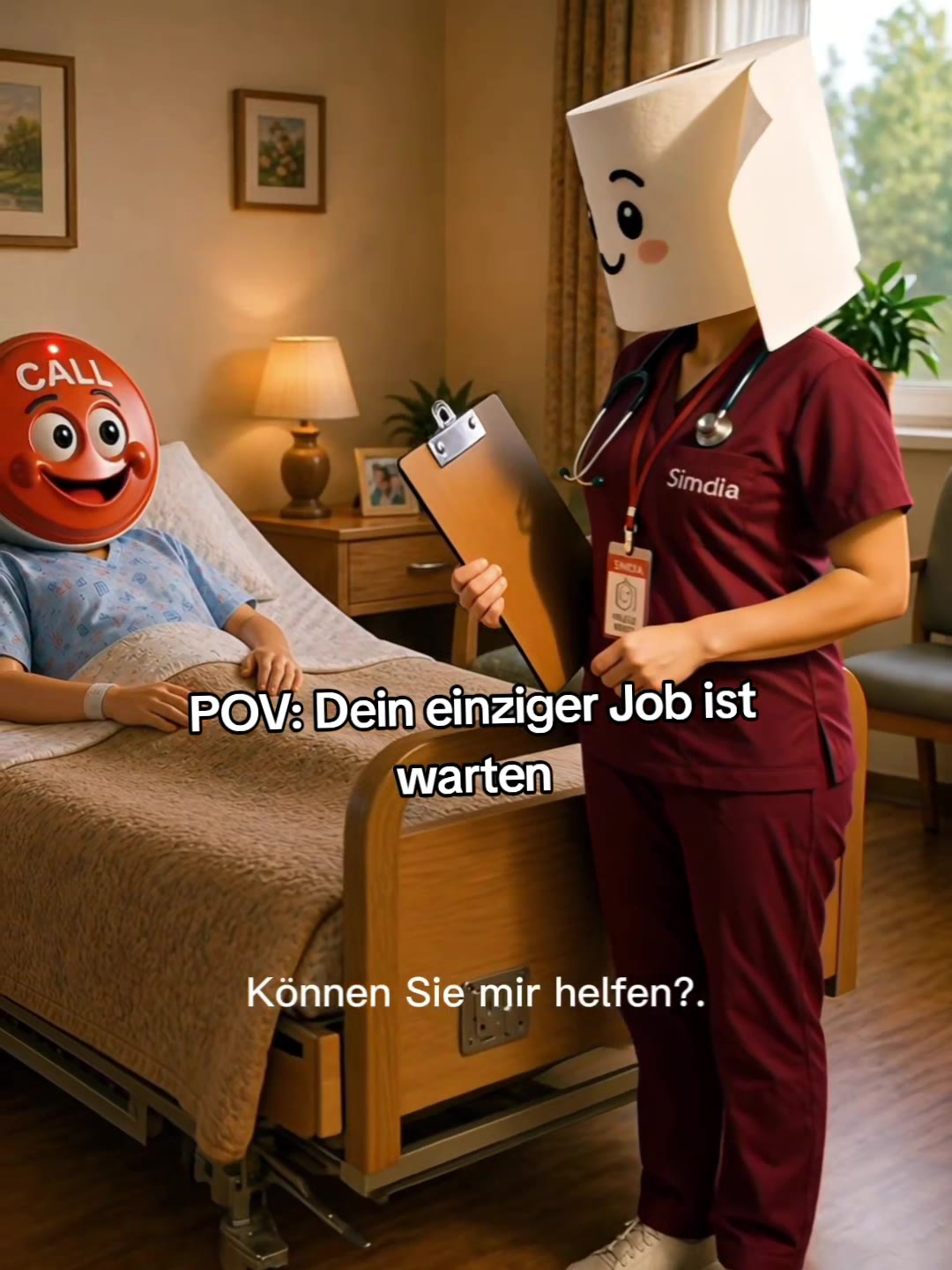 POV: Dein einziger Job ist warten – neuer Pflegeclip von Real Intensiv Creator